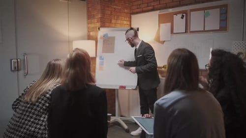 Business Team Meeting Presentation in Office