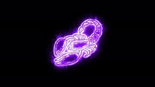 Animation du symbole du zodiaque Scorpion