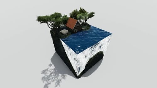 Beach realist isometric