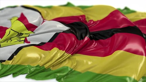 Drapeau du Zimbabwe sur un tableau blanc