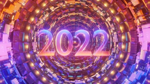 2022 Neon Sign Background New Year Concept
