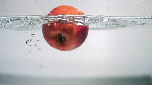Apple Dropping in Water