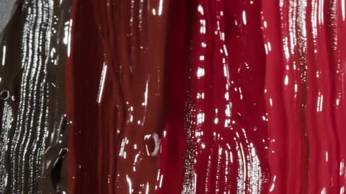 Colorful Viscous Paint Streaks Abstract Background