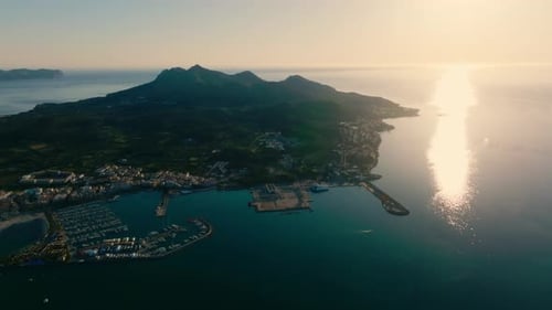 Vista aérea de la playa en Palma De Mallorca