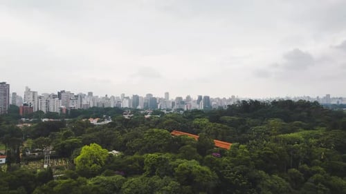 Hochhäuser in der großen Stadt Brasiliens Sao Paulo