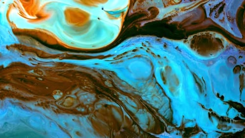 Abstract Colorful Ink Spread