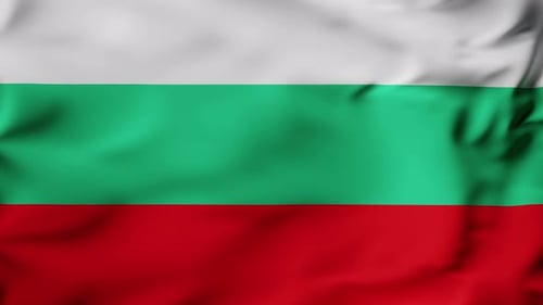 Bulgarian National Flag Waving Animation Background