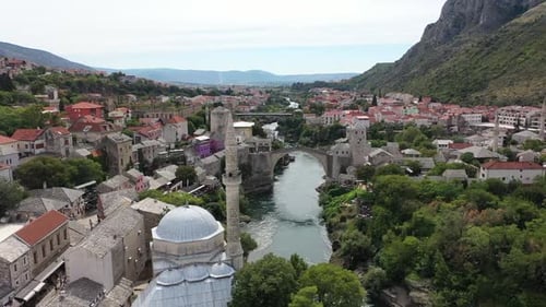 Stari Most and Koski Mehmet Pasha Mosque in Mostar