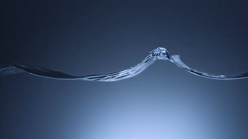 Onda superficial del agua, cámara lenta