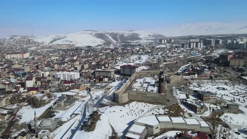 castle city ERZURUM winter