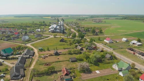 Belarusian Urban Village - Radun with the Catholic Church. The Series of Videos From the Drone