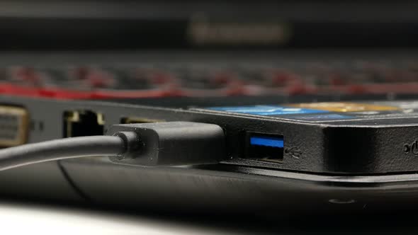 Laptop Macro USB Port , Technology Stock Footage ft. usb & hub - Envato