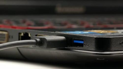 Laptop Macro USB Port