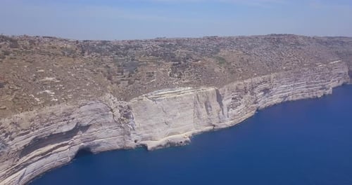 Aerial view of Malta wild nature.