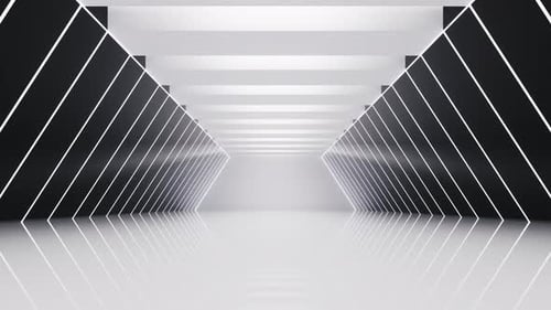 Leerer weißer Tunnel