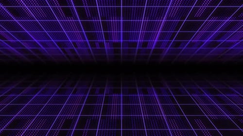 Futuristic Abstract Grid with Glowing Particles Background