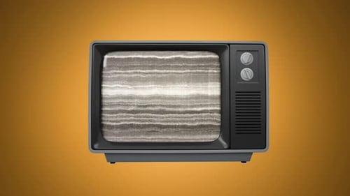 Retro TV Screen with Flickering Static and Dot Pattern