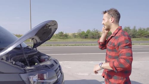 Car breakdown, support service, call.