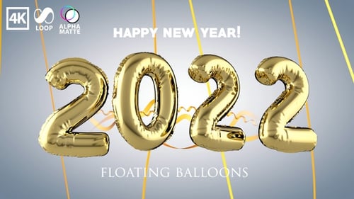 Silver and Gold Foil Balloon 2022 New Year Numbers
