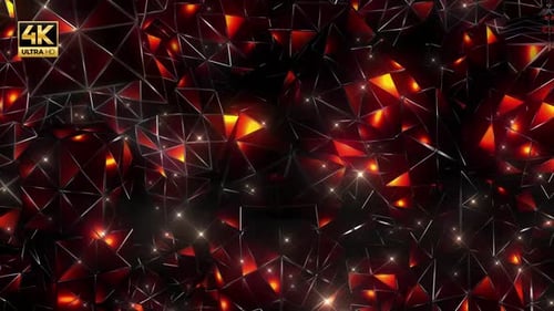Red Geometry 4K