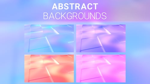 Sleek Abstract Animated Backgrounds with Geometric Glowing Tiles
