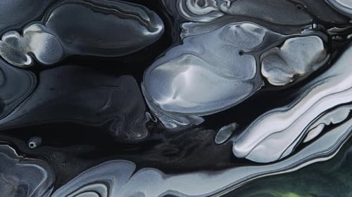 Swirling Abstract Liquid Background in Black and Gray