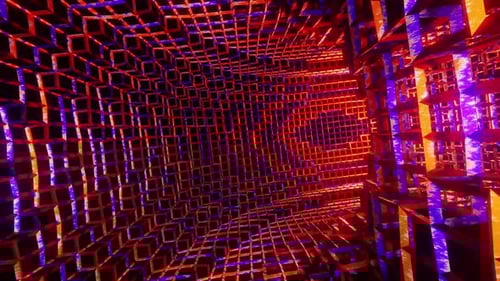 Crystalized Colored Net Mirrored Rotated Party Room Vj Loop Background HD