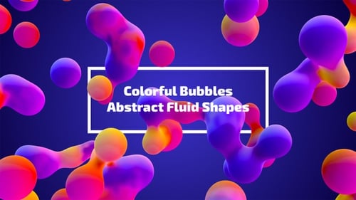 Colorful Fluid Metaballs Background Loop with Alpha Channel