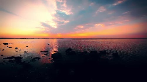 sea waves landscape at sunset background