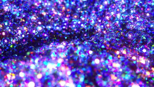 Wellen auf der Oberfläche des Diamantenmeeres, bestehend aus vielen Diamantkugeln