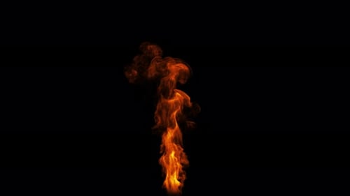 Realistic Fire Flame Element with Alpha Channel Effect
