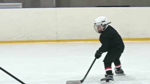 Little Forward Practicing Scoring Goals