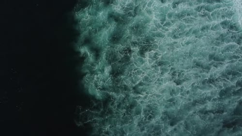 Abstract Top Down Foamy Ocean Waves