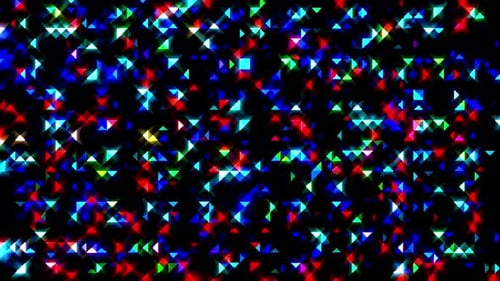 Flickering RGB Triangles Glitch Abstract Background Loop