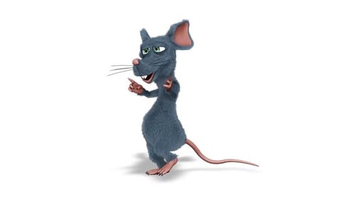 Funny 3D Cartoon Rat Character Gesturing And Pointing Animation