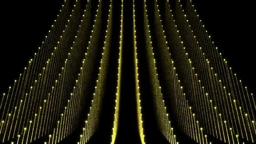 Futuristic Glowing Particle Stream Image Reveal