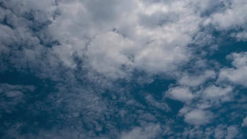 Clouds Drifting in a Beautiful Blue Sky Time-Lapse