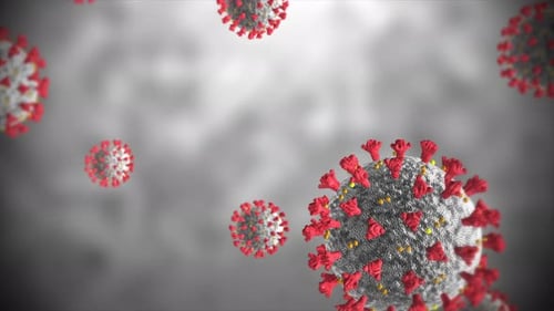 3D Animated Virus Cells for Medical Backgrounds