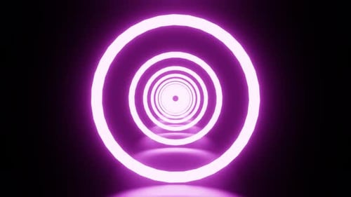 Purple Ring Entrance Tunnel Tube Vj Loop Background 4K