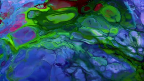 Abstract Liquid Colors Flowing Together