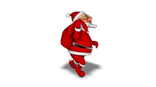 Santa 3D Character - Walk with Bag