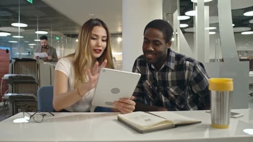 Businesswoman Showing Ideas for Project