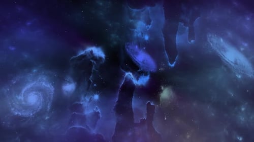 Deep Space Nebula and Galaxy Animation Background