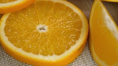 Fresh Orange Slices Close-Up
