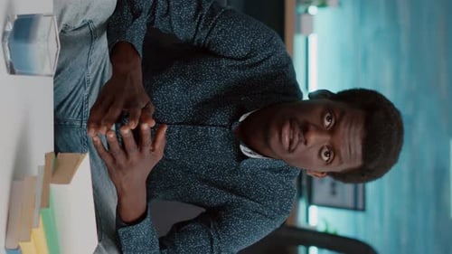 Young Adult Presenting Corporate Training Online