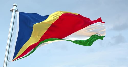 Seychelles Flag Waving Loop 4 K