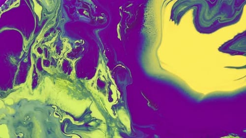 Abstract Background with Flowing Yellow Green and Purple