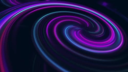 Abstract Neon Light Spiral Motion Background
