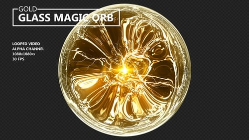 Magische Kugel aus Goldglas
