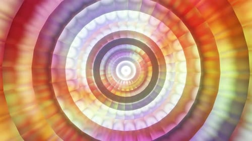 Vibrant Abstract Circular Kaleidoscope Loop